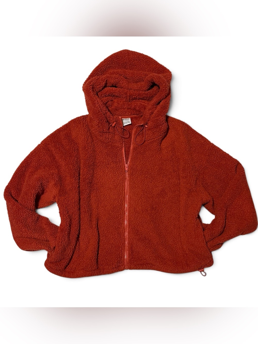 Victoria's Secret PINK Rust Sherpa Fleece Full
Zip Hoodie Cozy Y2K Style Large